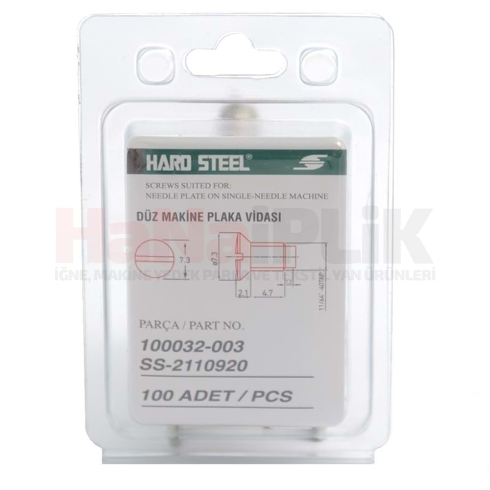 Düz Makine ve Overlok Plaka Vidası / 100032-003