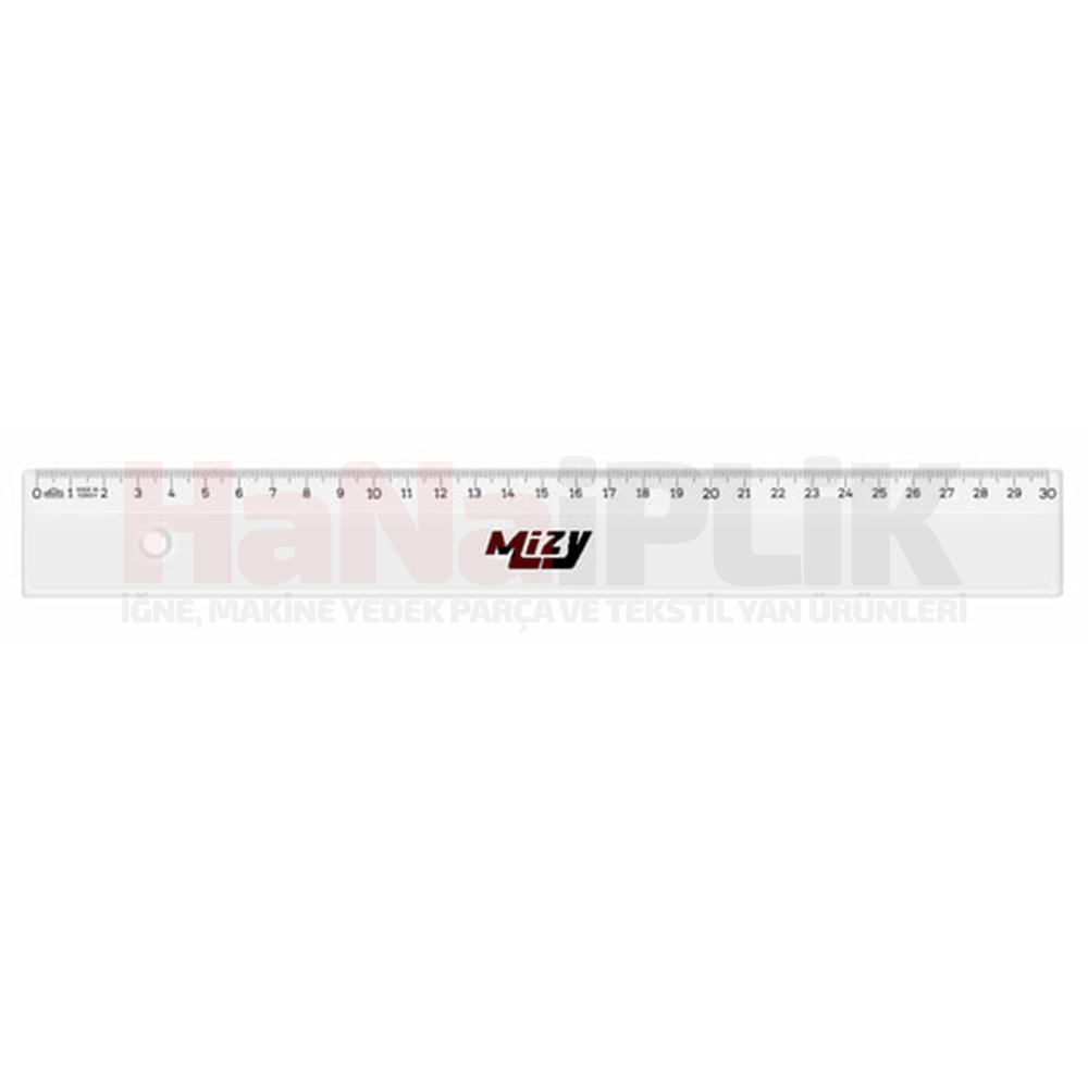 Şeffaf Plastik Cetvel 30cm