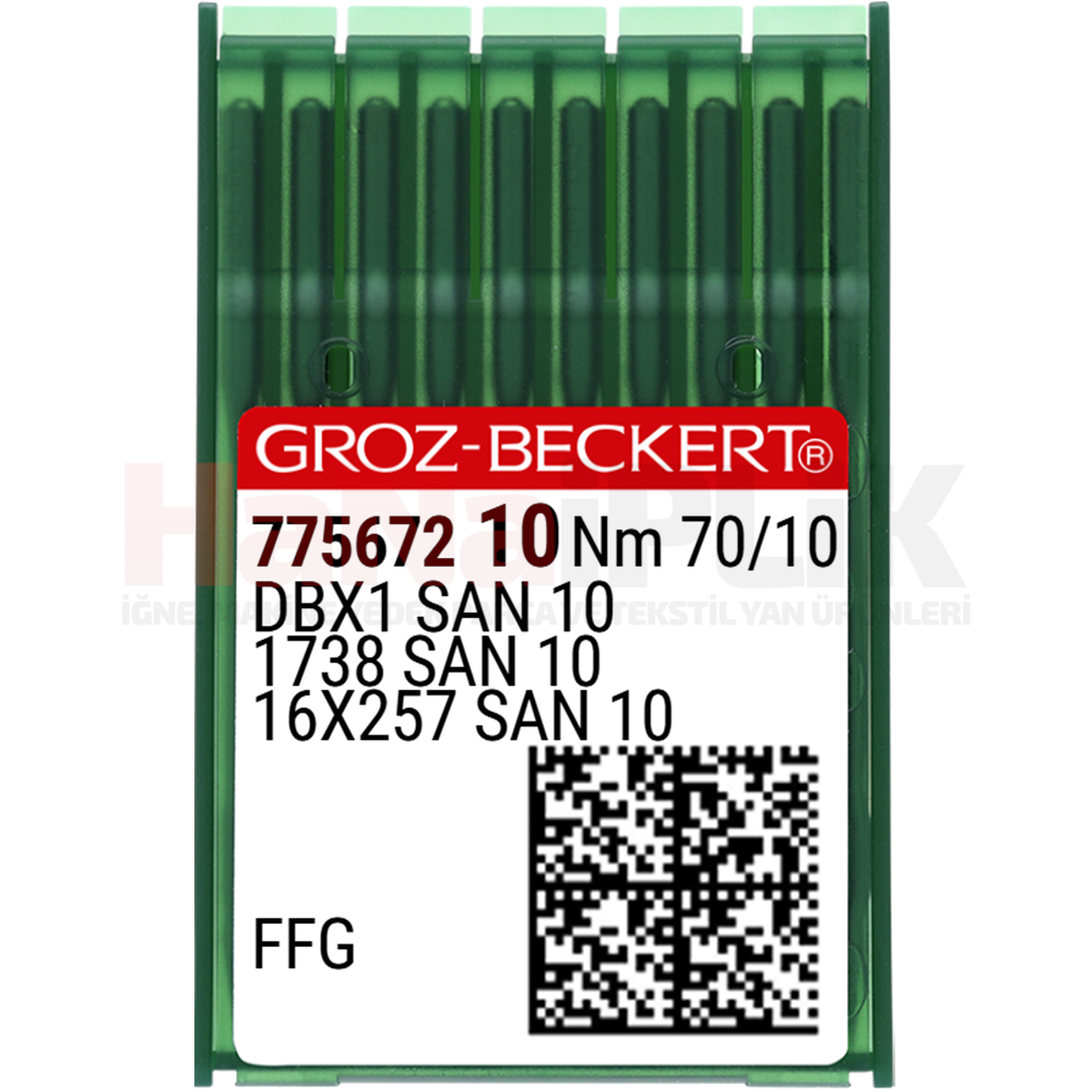 Düz Makine İnce Dip (SAN10 Bilye Uçlu) Dikiş İğnesi / DBX1 (SAN10) 70/10 (FFG/SES) (775672)