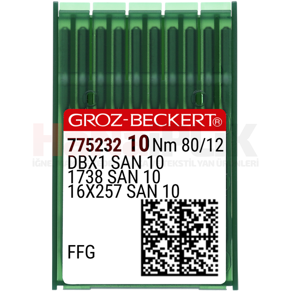 Düz Makine İnce Dip (SAN10 Bilye Uçlu) Dikiş İğnesi / DBX1 (SAN10) 80/12 (FFG/SES) (775232)