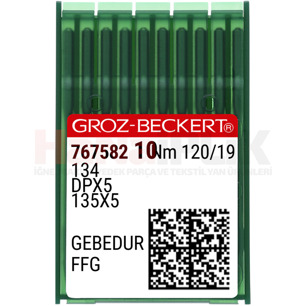 Düz Makine Kalın Dip GEBEDUR Yanmaz Dikiş İğnesi / DPX5 (GEBEDUR) 120/19 (FFG/SES) (767582)
