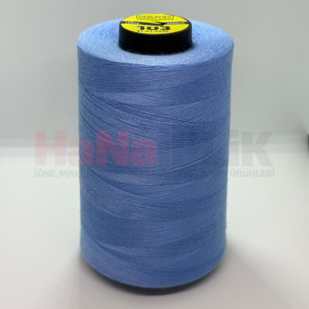 Gür-Poly (G0103) Renkli 120NO Dikiş İpliği 5000MT.
