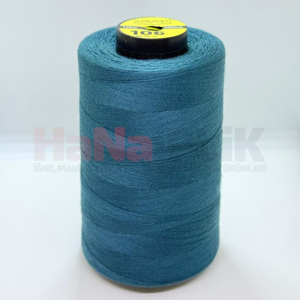 Gür-Poly (G0106) Renkli 120NO Dikiş İpliği 5000MT.