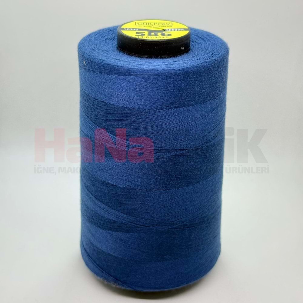 Gür-Poly (G0586) Renkli 120NO Dikiş İpliği 5000MT.