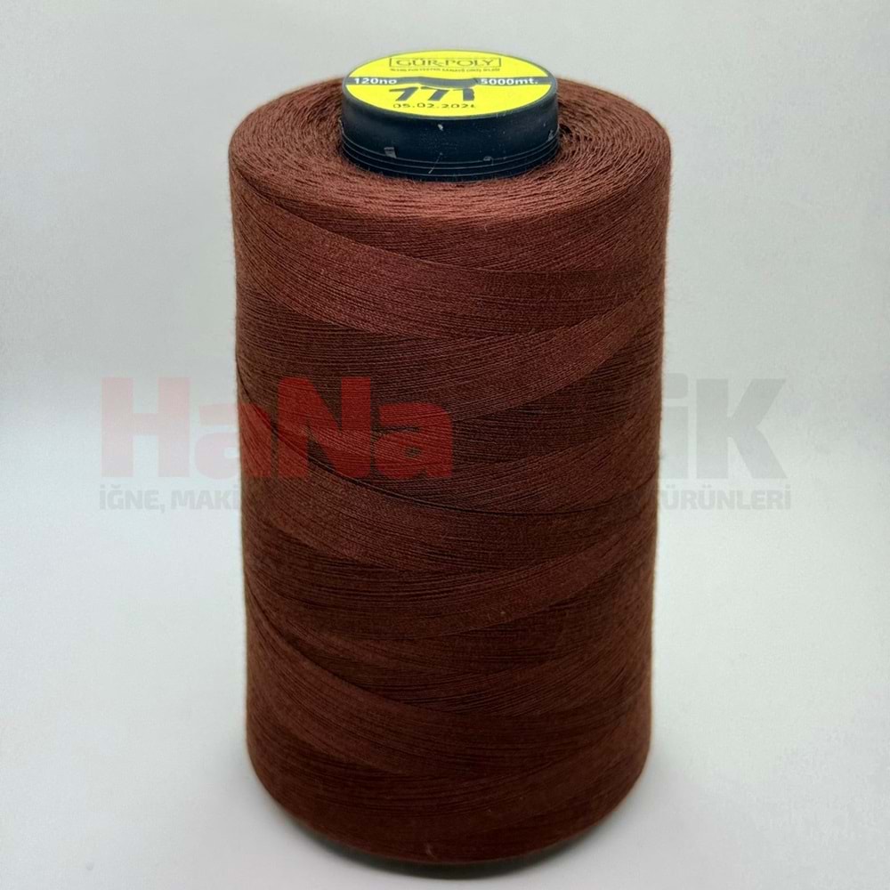 Gür-Poly (G0771) Renkli 120NO Dikiş İpliği 5000MT.
