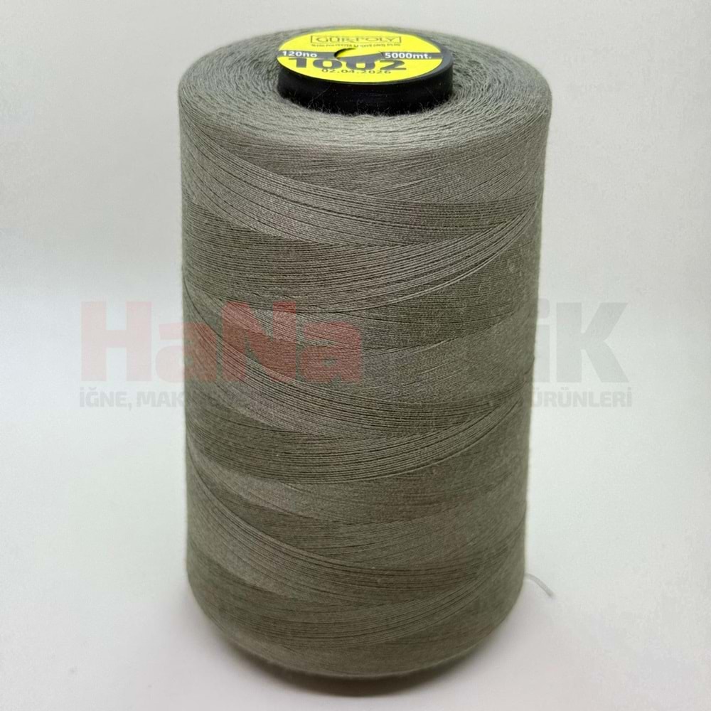 Gür-Poly (G1002) Renkli 120NO Dikiş İpliği 5000MT.