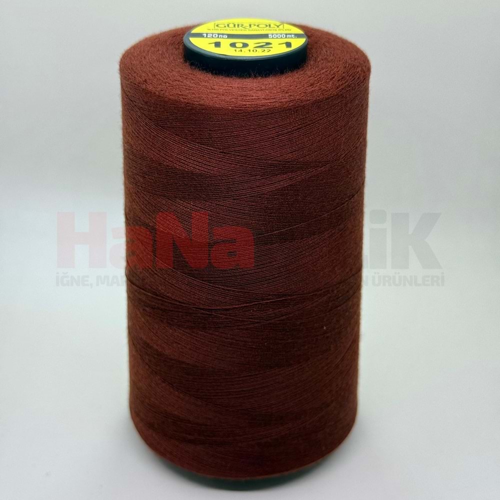 Gür-Poly (G1021) Renkli 120NO Dikiş İpliği 5000MT.