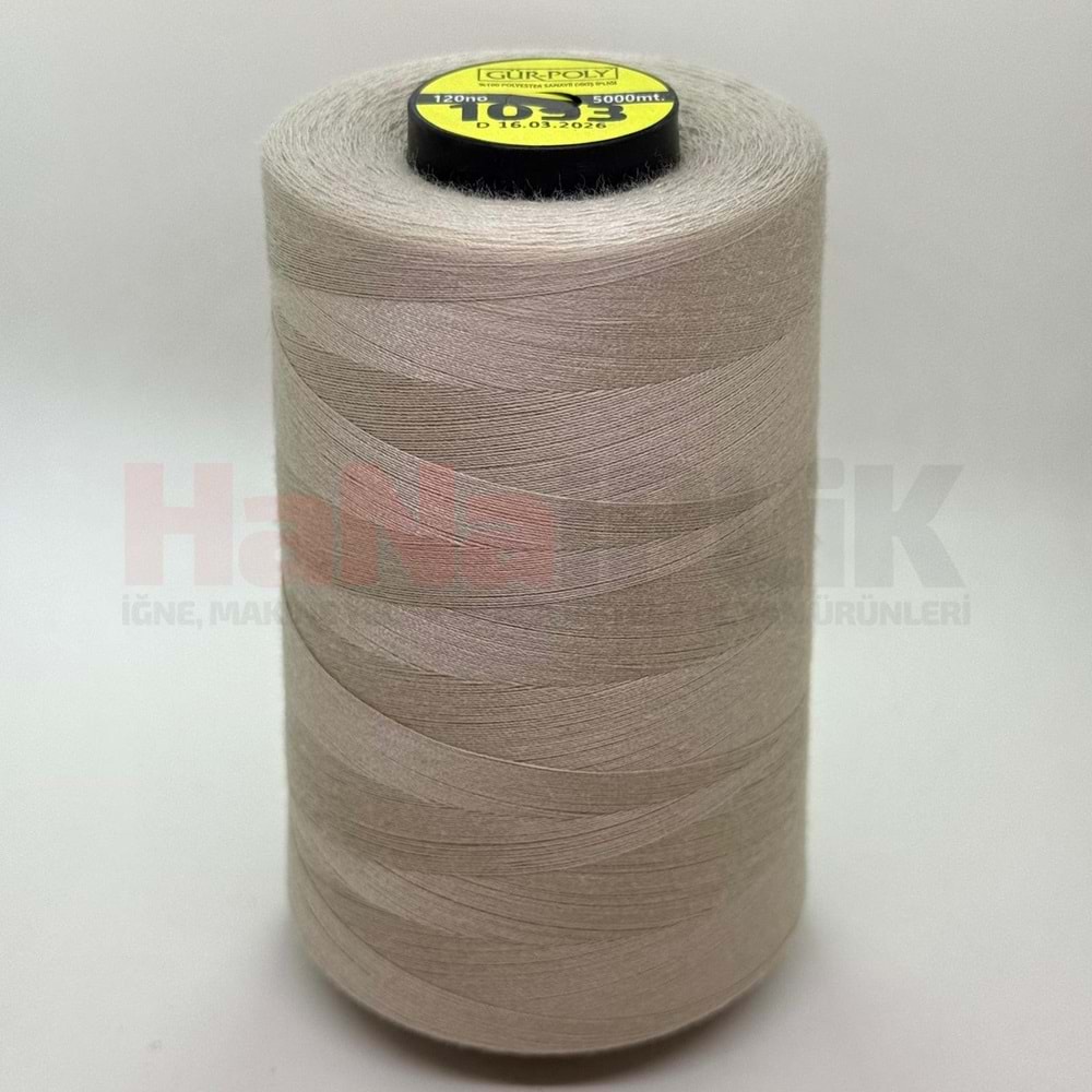 Gür-Poly (G1093) Renkli 120NO Dikiş İpliği 5000MT.