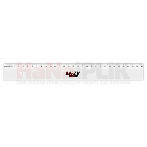 Şeffaf Plastik Cetvel 30cm