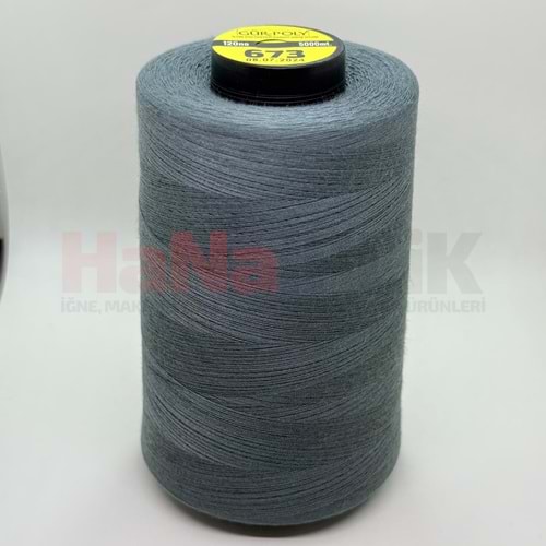 Gür-Poly (G0673) Renkli 120NO Dikiş İpliği 5000MT.
