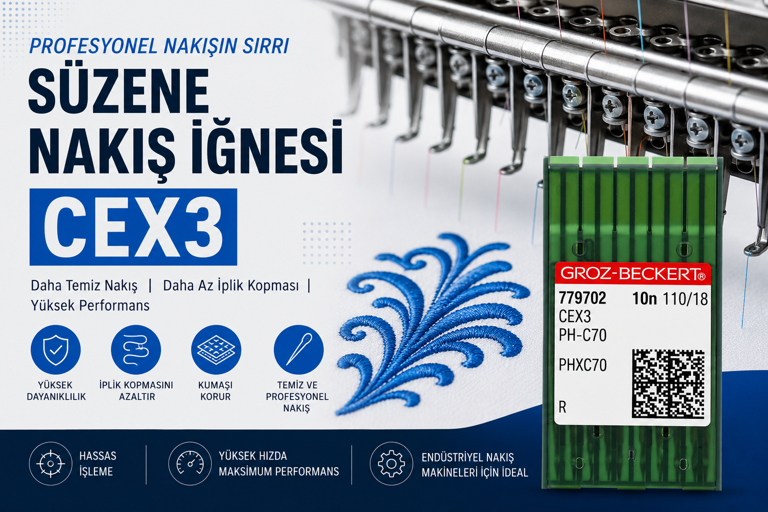 Süzene Nakış İğnesi CEX3 Nedir? Profesyonel Nakışta Doğru İğne Seçimi